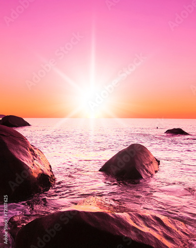 Tripical Background Twilight Shore