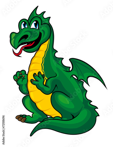 Fantasy green dragon © Cartoon images