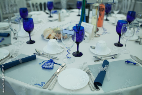 Elegant formal table at a wedding reception