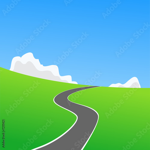 Picture of empty countryside road