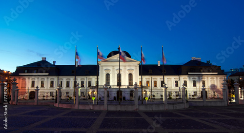 Photography Presidential Palace at evening, Bratislava, Slovakia