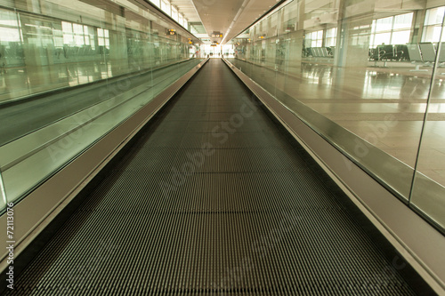 Airport escalator