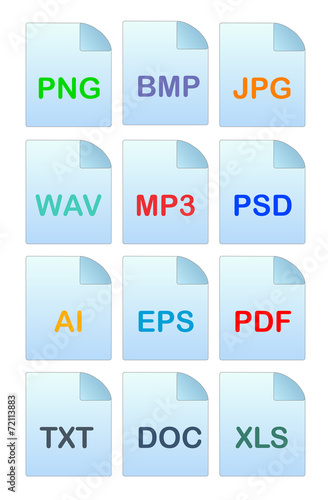 Set of icons for file manager