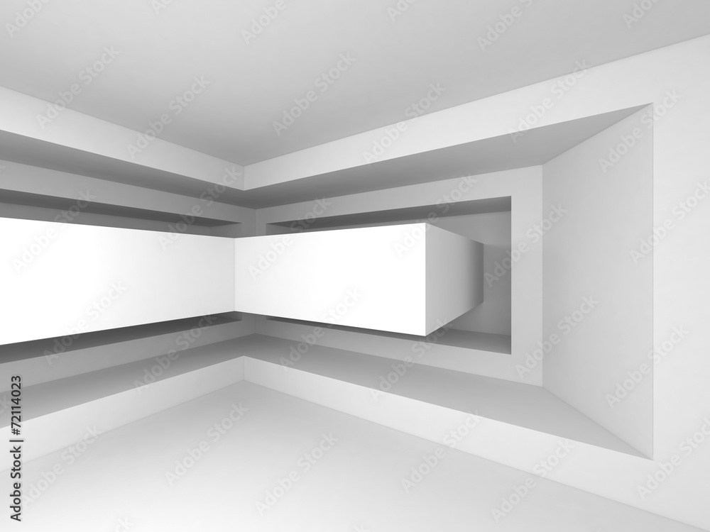 Abstract white 3d interior background with soft shadows Abstract white 3d interior background with soft shadows