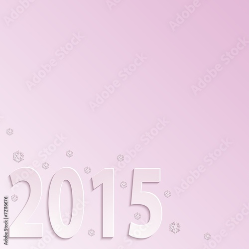 2015 happy new year pink paper design