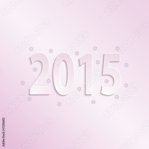2015 happy new year pink paper design