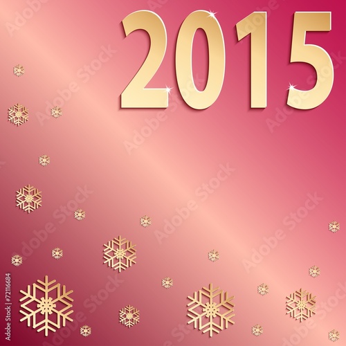 2015 happy new year red paper design