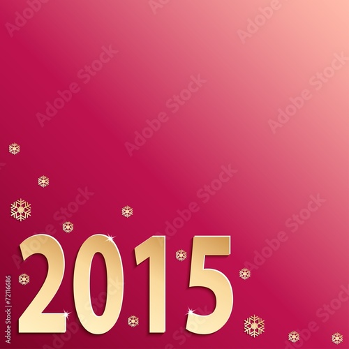 2015 happy new year red paper design