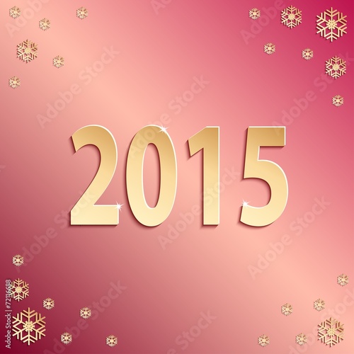 2015 happy new year red paper design