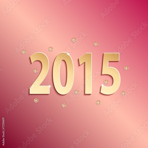 2015 happy new year red paper design