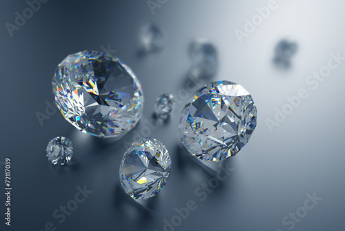 3d sparkling brilliants and diamonds background