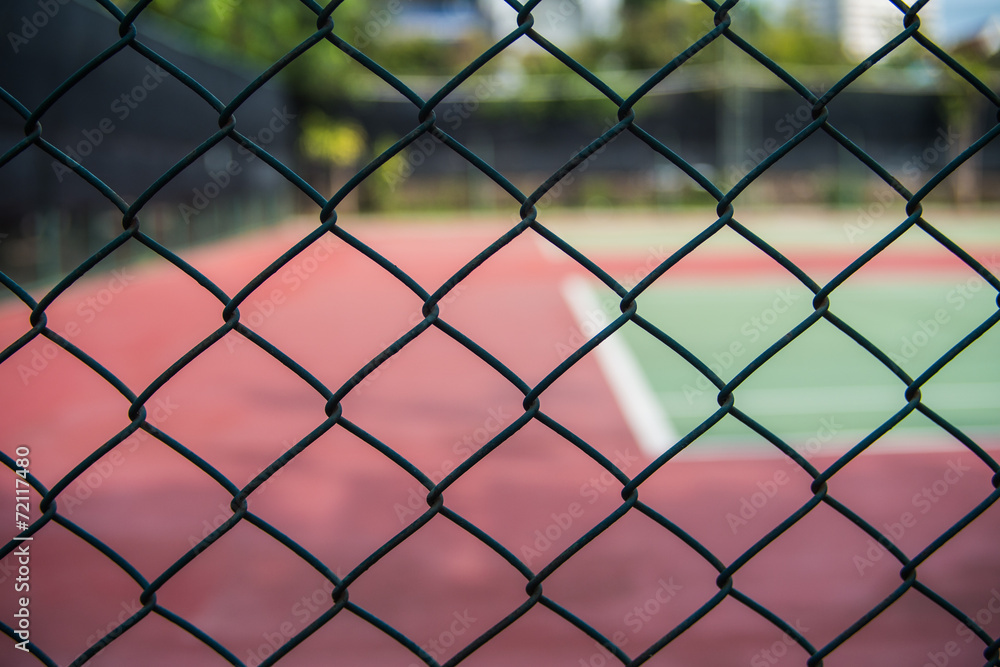 Fence of the tennis courts Fence of the tennis courts