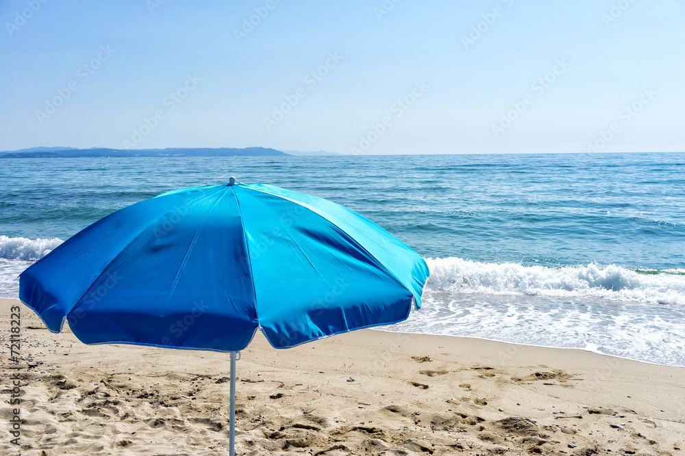 Parasol on a clear day at the beach