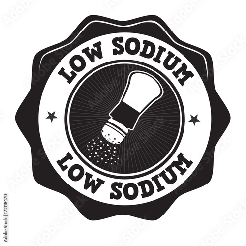 Low sodium label or stamp