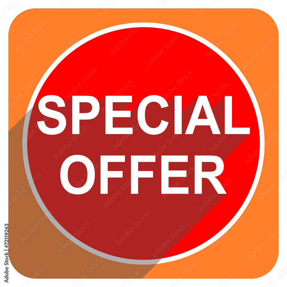 special offer red flat icon isolated special offer red flat icon isolated