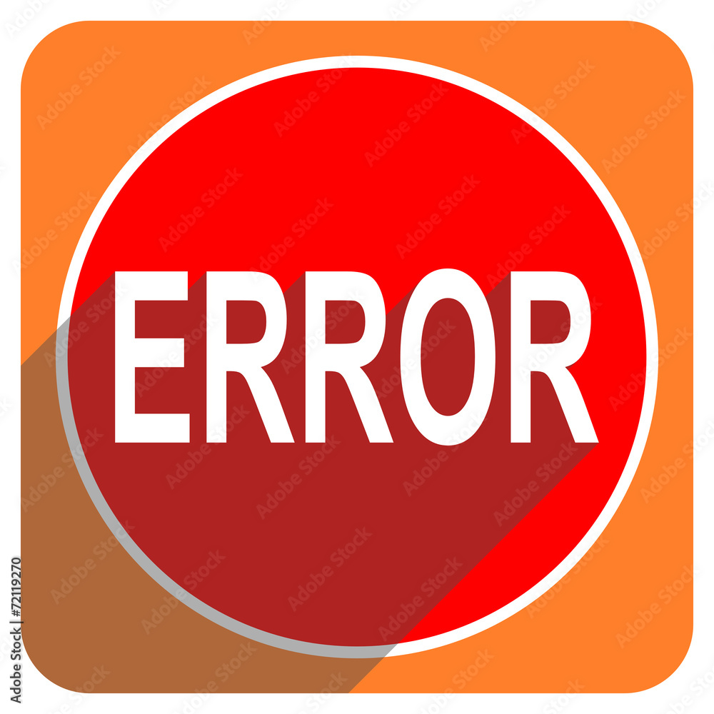 error red flat icon isolated error red flat icon isolated