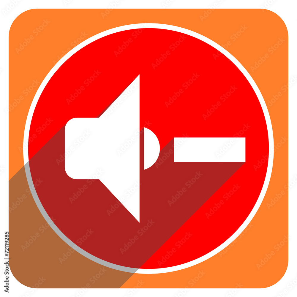 speaker volume red flat icon isolated speaker volume red flat icon isolated