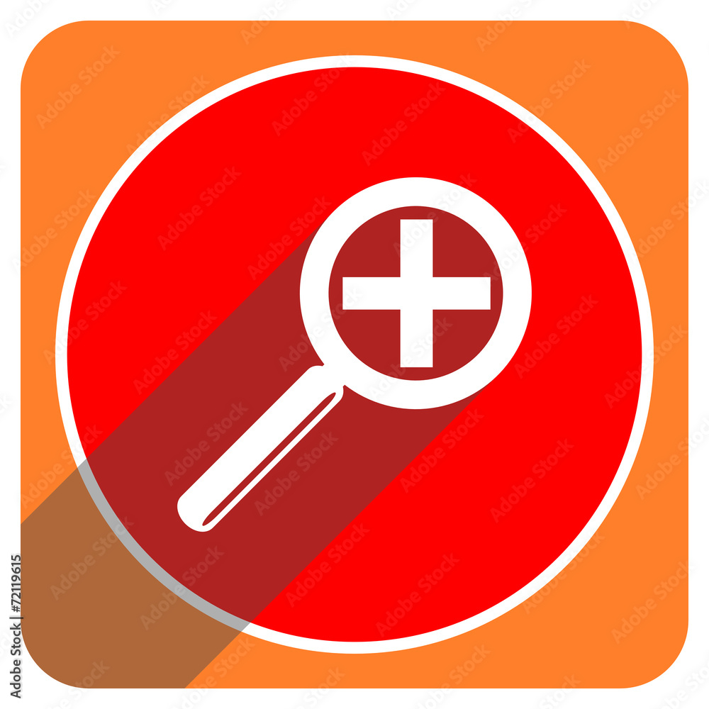 lens red flat icon isolated lens red flat icon isolated