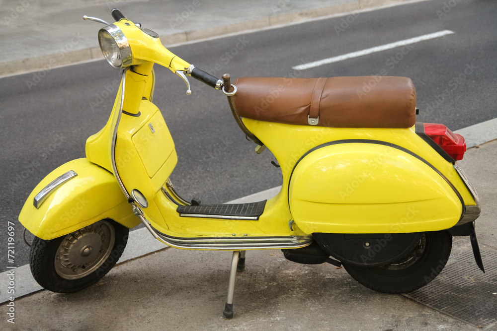 Yellow Retro Motorcycle