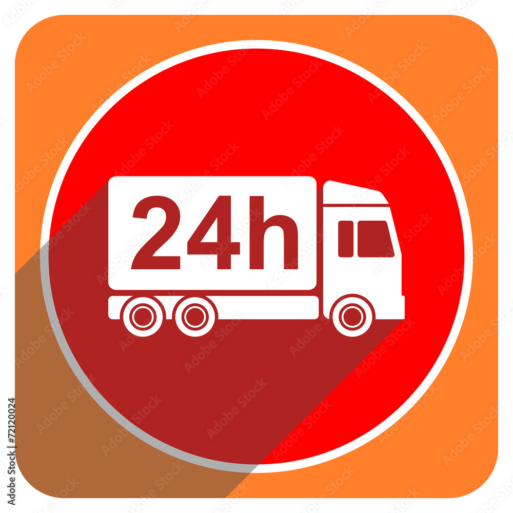 delivery red flat icon isolated delivery red flat icon isolated