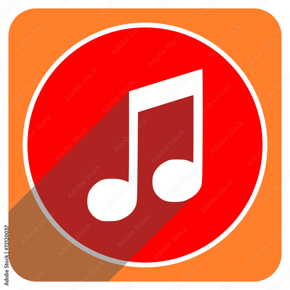 music red flat icon isolated music red flat icon isolated