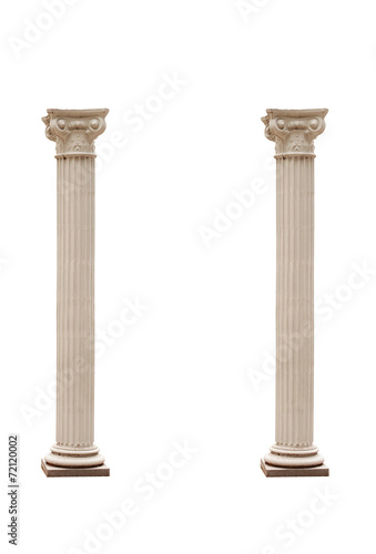 Columns isolated on a white background