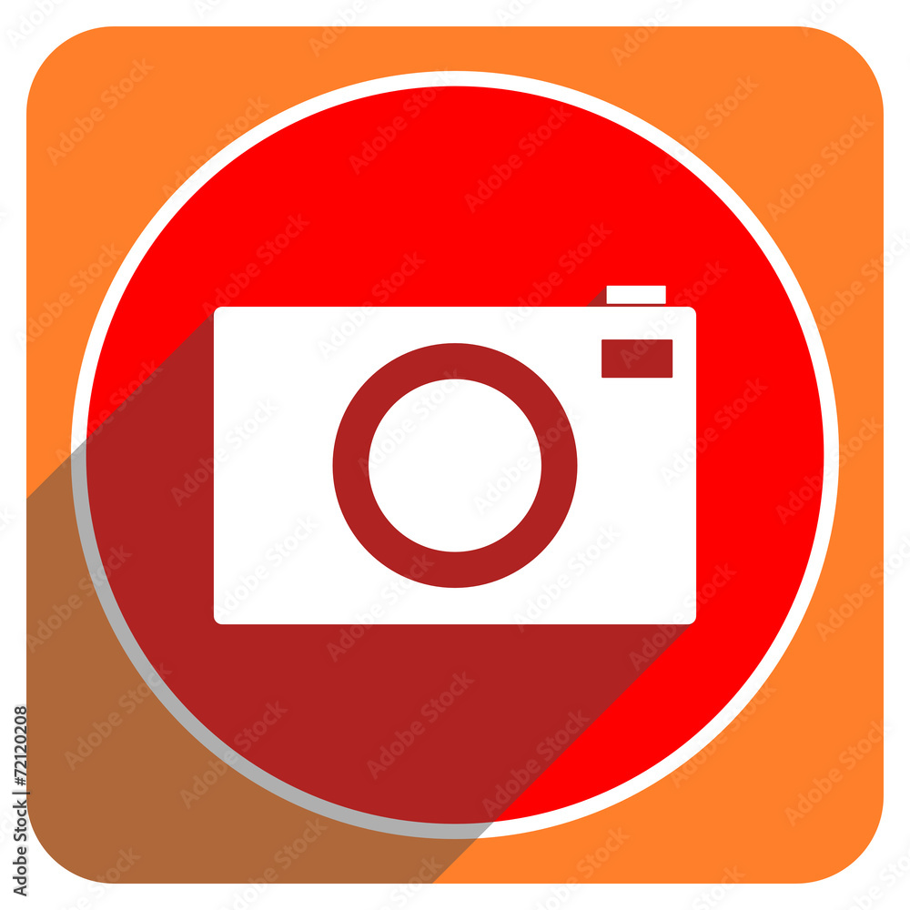 camera red flat icon isolated camera red flat icon isolated