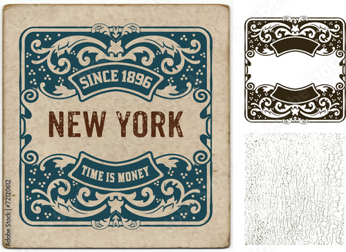 Retro label, Vector file