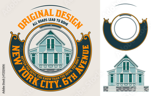 Premium Quality label with baroque ornaments