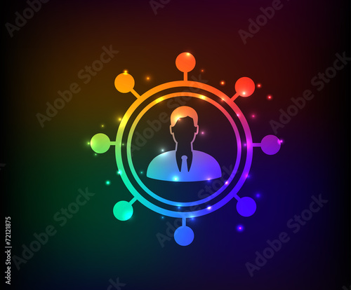 Communication symbol,rainbow vector