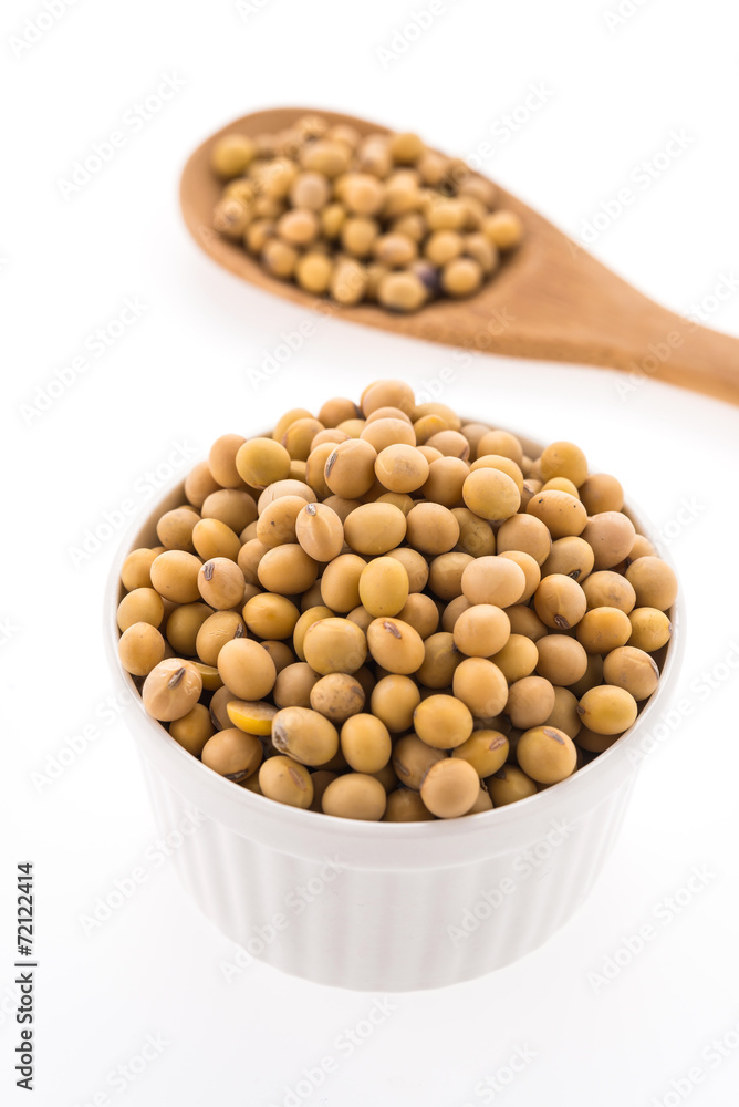 Soybean isolated on white background Soybean isolated on white background