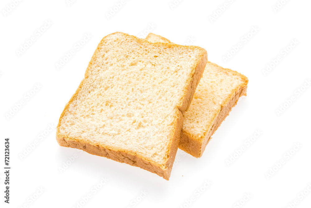 Bread isolated on white