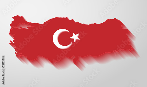 Turkish Flag and Map