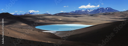 Blue lagoon (Laguna Azul), volcano Pissis, Catamarca, Argentina photo