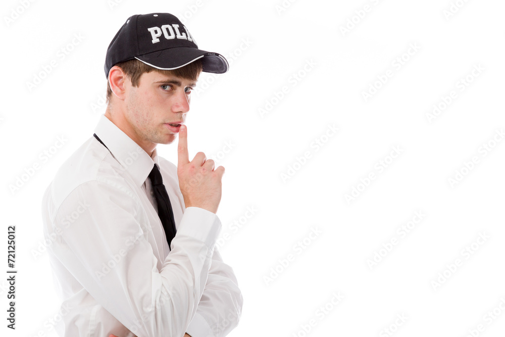 model isolated with finger on lips secret model isolated with finger on lips secret