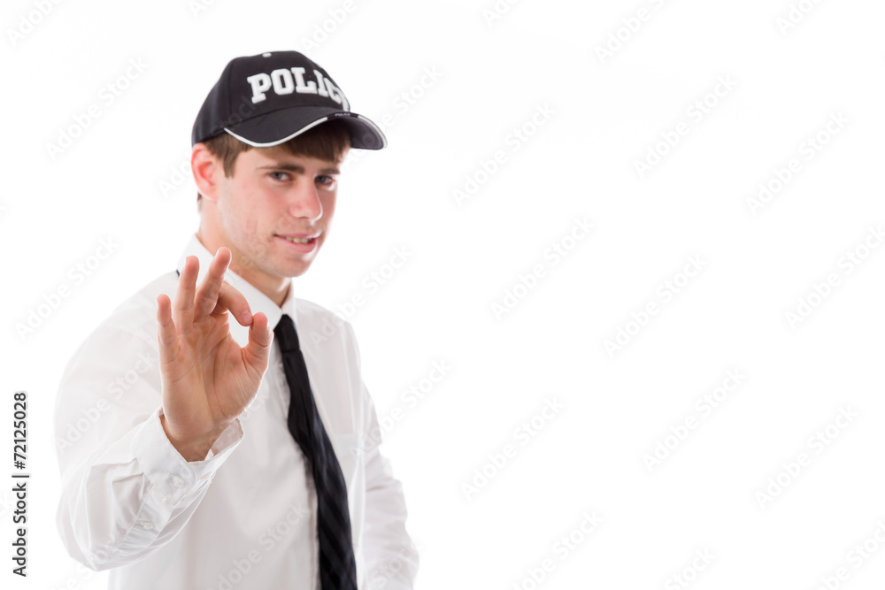 model isolated on plain background hand gesture ok sign model isolated on plain background hand gesture ok sign
