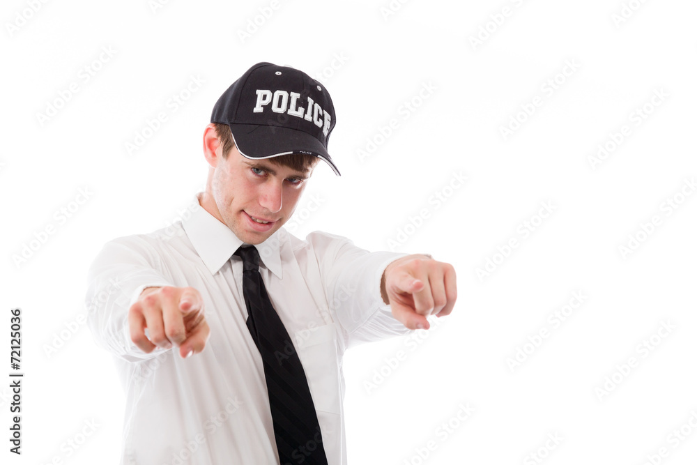 model isolated on plain background fingers pointing to camera model isolated on plain background fingers pointing to camera