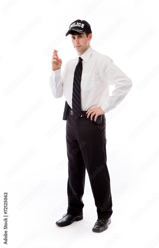 model isolated with fingers crossed for luck model isolated with fingers crossed for luck