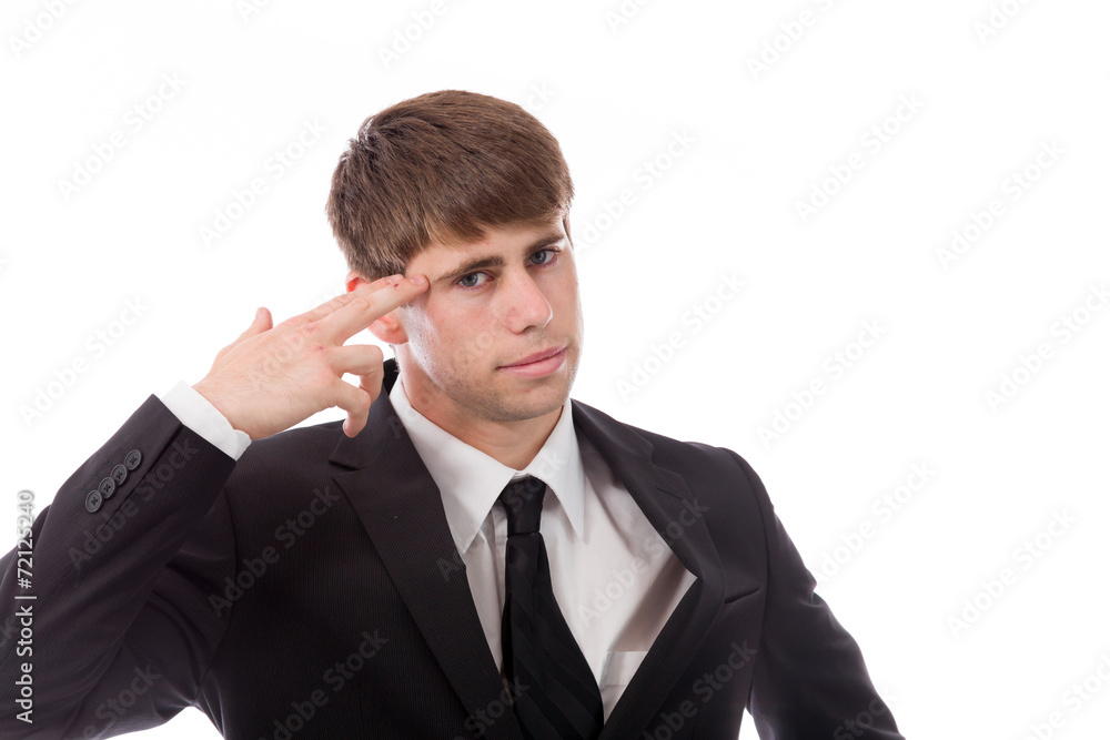 model isolated on plain background hand gesture gun model isolated on plain background hand gesture gun