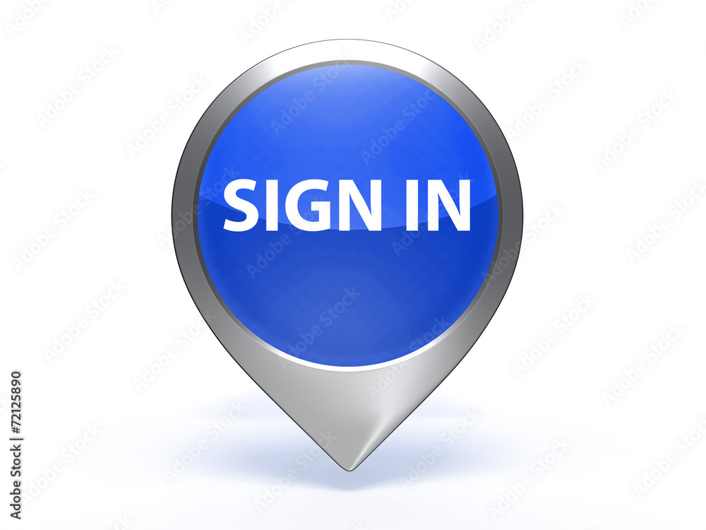 sign in pointer icon on white background sign in pointer icon on white background