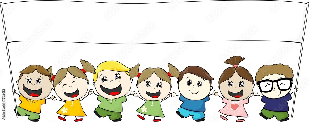 little children banner illustration