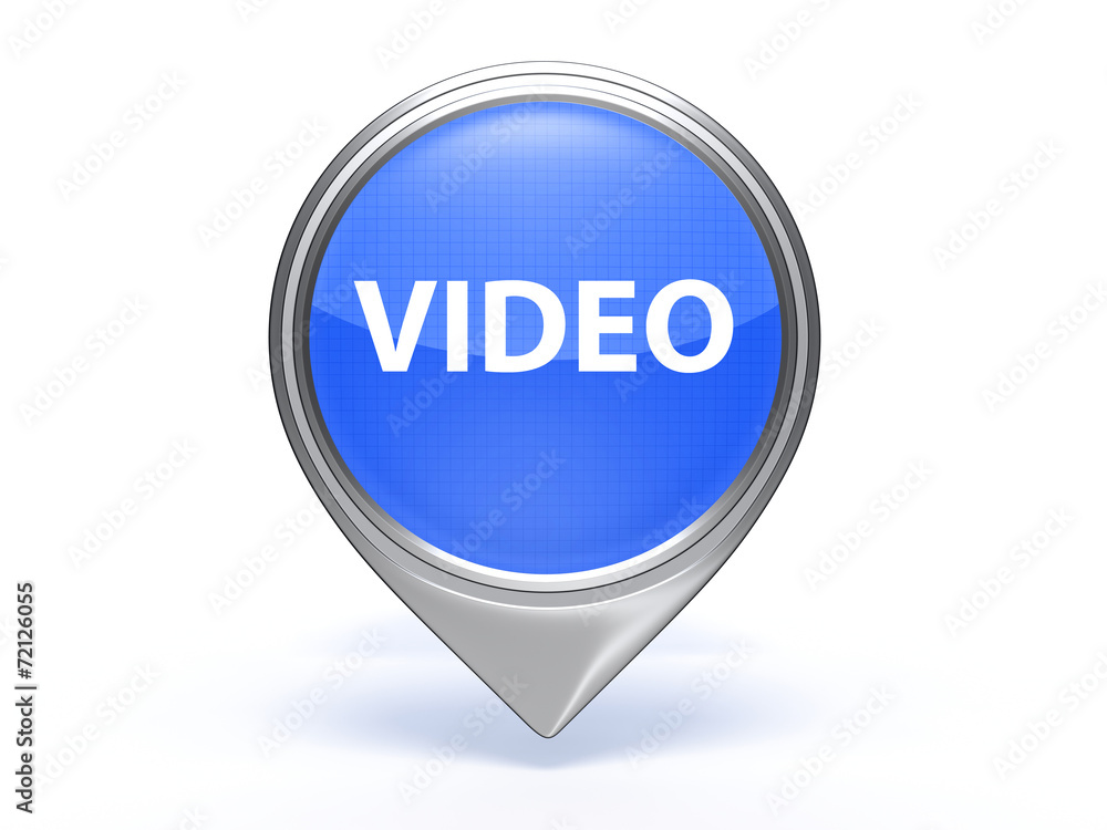 video pointer icon on white background video pointer icon on white background