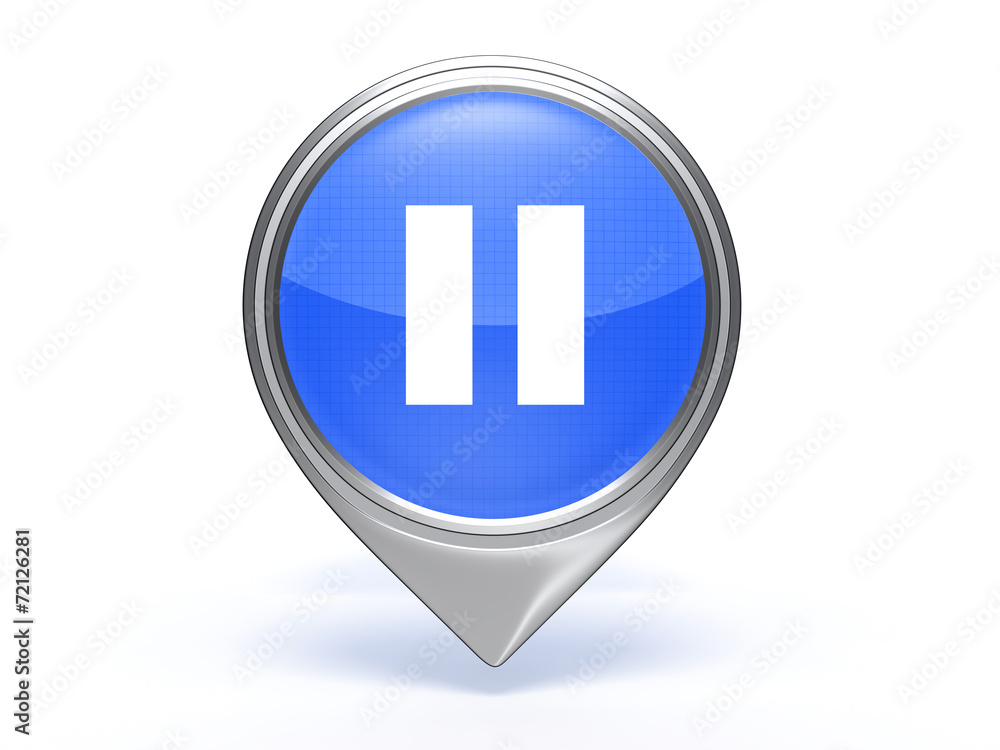 pause pointer icon on white background pause pointer icon on white background