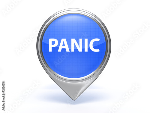 panic pointer icon on white background