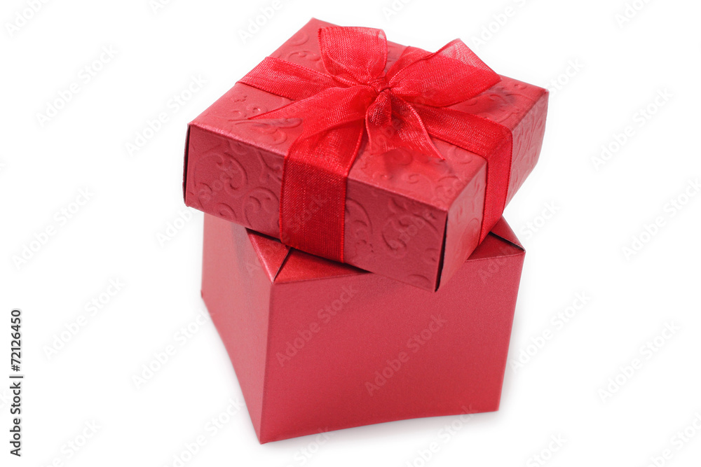 Red gift box.