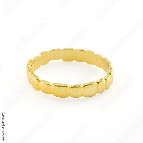 antique gold bracelet on white background
