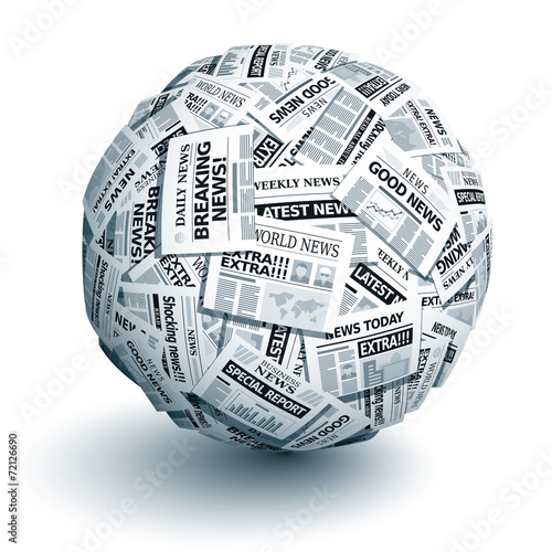 Vector newspaper ball