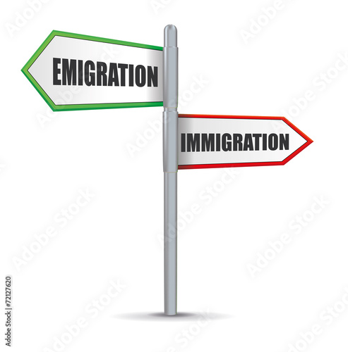 paneau : émigration - immigration