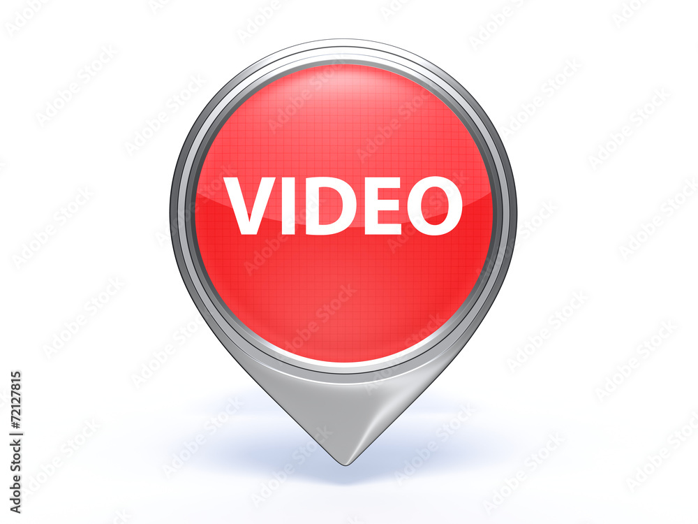 video pointer icon on white background video pointer icon on white background