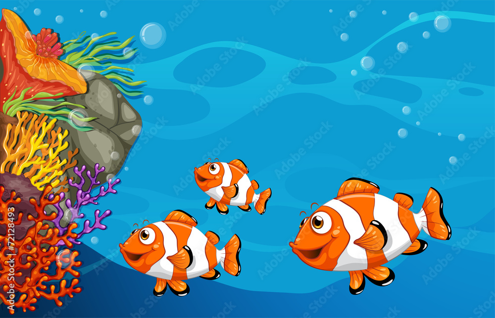 Naklejka premium Underwater